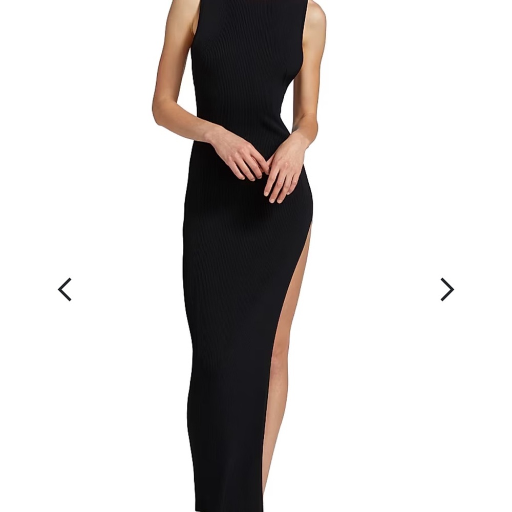 La Marque Women’s Rib Knit Maxi Dress Giovanna Size S Black